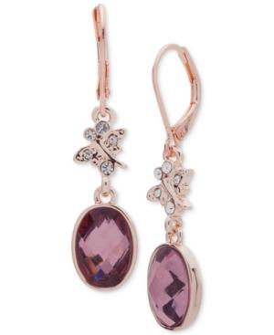 Lonna & Lilly Rose Gold-tone Stone & Crystal Drop Earrings