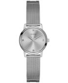 Guess Women's Diamond Accent Silver-tone Mesh Bracelet Watch 28mm U0532l1