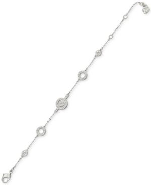 Swarovski Silver-tone Crystal Circle Bracelet