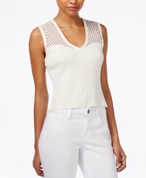 Rachel Rachel Roy Mixed-media Crop Top, Created For Macy's