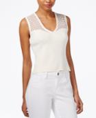 Rachel Rachel Roy Mixed-media Crop Top, Created For Macy's