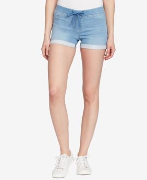 Black Daisy Juniors' Pull-on Denim Shorts