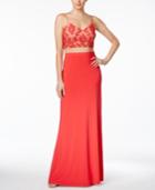 Adrianna Papell 2-pc. Sequined A-line Gown