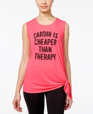 Jessica Simpson The Warm Up Juniors' Graphic Tie-hem Tank Top