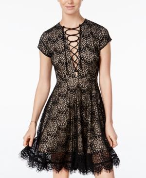 Xoxo Juniors' Lace-up Lace Dress