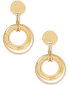 Robert Lee Morris Soho Gold-tone Disc And Circle Drop Earrings