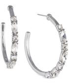 Givenchy Crystal Open Hoop Earrings