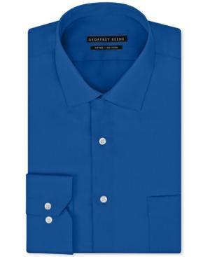 Geoffrey Beene No Iron Fitted Sateen Solid Dress Shirt