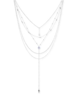 Guess Silver-tone Crystal Charm Layered Statement Necklace, 16 + 2 Extender