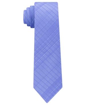 Calvin Klein Men's Plaid Slim Silk Tie