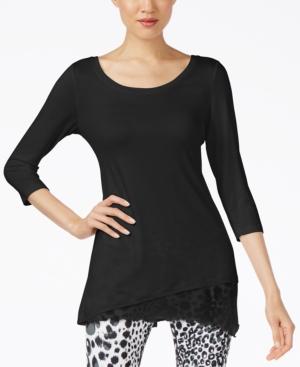 Karen Kane Cowl-back Asymmetrical Active Top