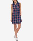 Tommy Hilfiger Cotton Plaid Shirtdress, Only At Macy's