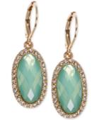 Lonna & Lilly Gold-tone Pave Green Crystal Drop Earrings