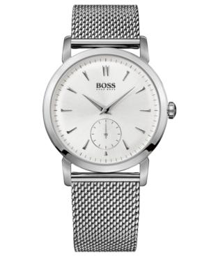 Hugo Boss Watch, Men's Stainless Steel Mesh Bracelet 40mm Hb1013 1512778