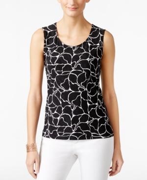 Jm Collection Sleeveless Printed Top, Only At Macy's