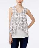 Bar Iii Sleeveless Printed Overlay Top, Only At Macy's