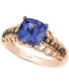 Le Vian Tanzanite (2 Ct. T.w.) And Chocolate Diamond (1/5 Ct. T.w.) Accent Ring In 14k Rose Gold, Only At Macy's