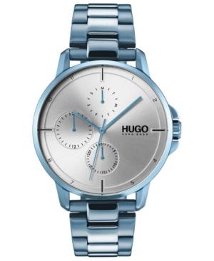 Hugo Men's #focus Ice Blue Ion-plated Stainless Steel Bracelet Watch 42mm