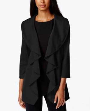 Calvin Klein Drape-front Ruffle Cardigan