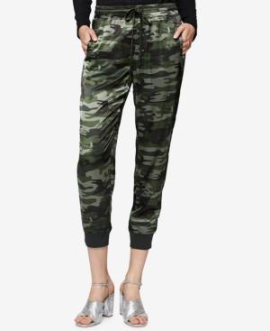 Sanctuary Satin Camo-print Jogger Pants