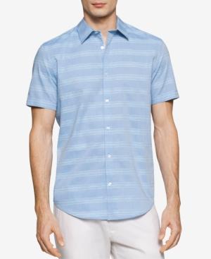Calvin Klein Men's Striped Short-sleeve Shirt