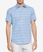 Calvin Klein Men's Striped Short-sleeve Shirt