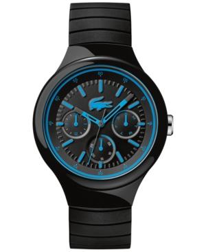 Lacoste Men's Borneo Black Silicone Strap Watch 44mm 2010869