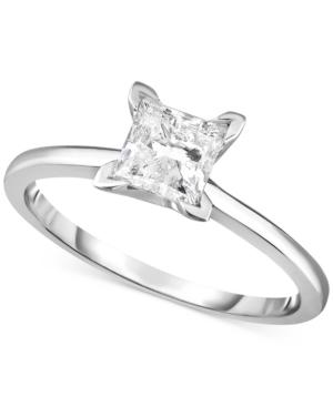 Diamond Princess Solitaire Engagement Ring (1 Ct. T.w.) In 14k White Gold