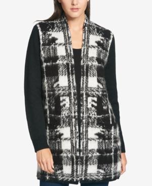 Tommy Hilfiger Plaid Colorblocked Cardigan, Created For Macy's