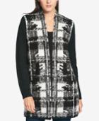Tommy Hilfiger Plaid Colorblocked Cardigan, Created For Macy's