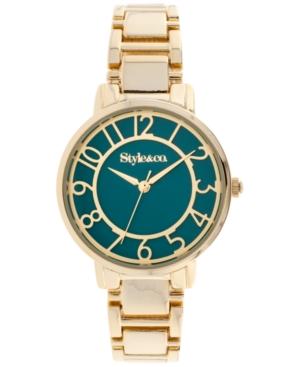 Style & Co. Women's Gold-tone Bracelet Watch 34mm Sy018gt, Only At Macy's