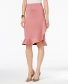 Thalia Sodi Asymmetrical Ruffled Pencil Skirt, Created For Macy's