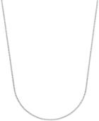 Beaded Link Chain Necklace In 14k White Gold
