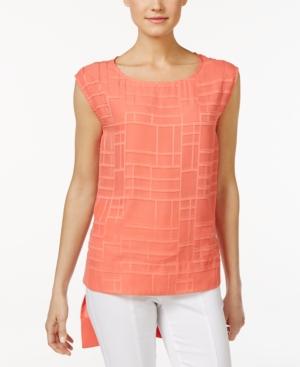 Calvin Klein Textured High-low Shell
