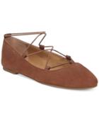 Lucky Brand Women's Aviee Lace-up Ballet Flats Women's Shoes