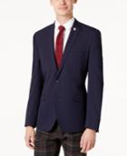 Nick Graham Men's Slim-fit Navy Textured Jacket