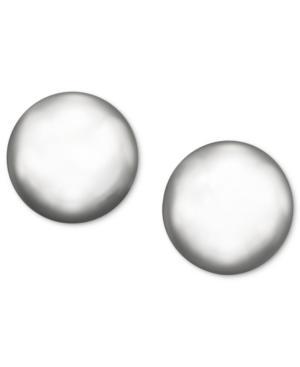 Lauren Ralph Lauren Silver-tone Metal Bead Stud Earrings (8 Mm)