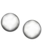 Lauren Ralph Lauren Silver-tone Metal Bead Stud Earrings (8 Mm)