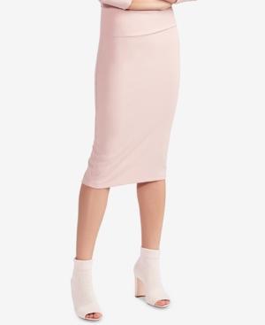 Avec Les Filles Ribbed Pencil Skirt