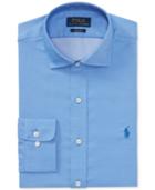 Polo Ralph Lauren Men's Classic/regular Fit Easy-care Blue/white Pattern Dobby Dress Shirt
