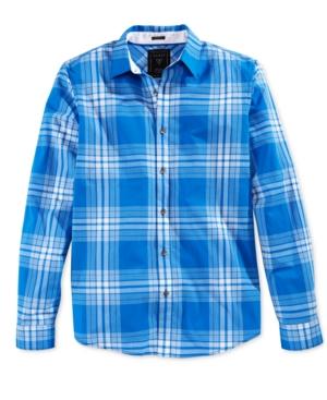 Guess Men's Ryder Plaid Long-sleeve Shirt