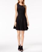 Bar Iii Metallic-piping Fit & Flare Sweater Dress, Created For Macy's