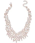 Inc International Concepts Rose Gold-tone Pearl & Crystal Vine Statement Necklace, 16 + 3 Extender, Created For Macy's