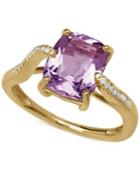 Amethyst (2-9/10 Ct. T.w.) And Diamond Accent Ring In 14k Gold