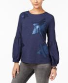Style & Co Cotton Sequined-star Top, Created For Macy's