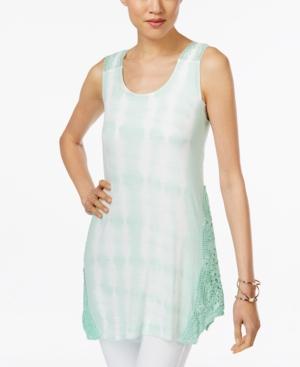 Style & Co. Sleeveless Crochet-trim Top, Only At Macy's