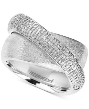 Effy Diamond Ring (3/8 Ct. T.w.) In Sterling Silver