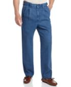 Haggar Big And Tall Pants, Denim Work To Weekend Pleated