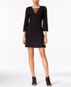 Kensie Ribbed Lace-up Dress