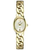 Seiko Women's Solar Gold-tone Stainless Steel Bracelet Watch 19mm Sup338